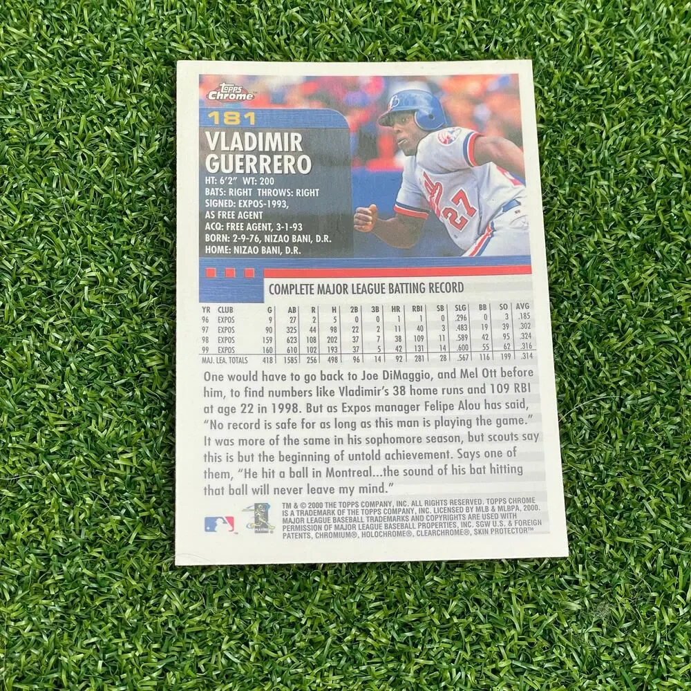 2000 Topps Chrome Vladimir Guerrero #181 Montreal Expos